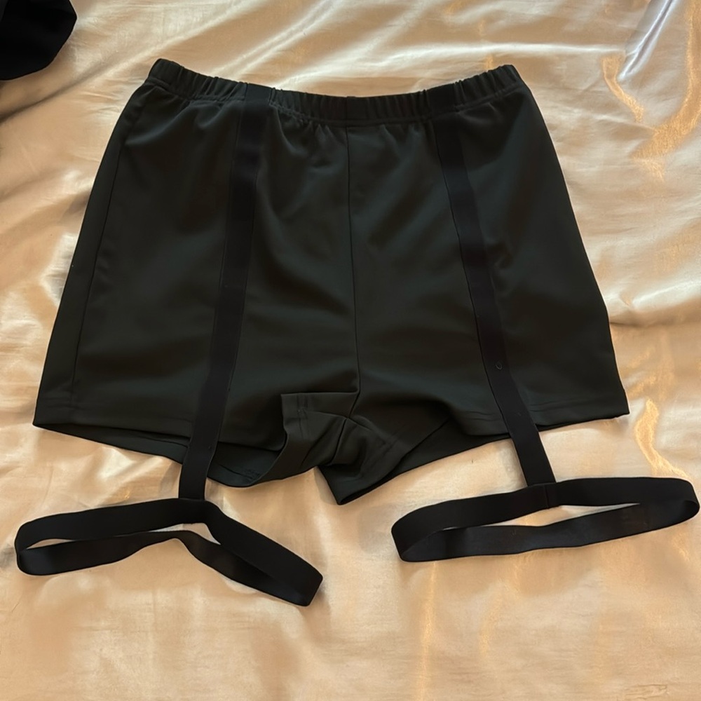 Harley Quinn Costume Spandex Shorts with Garters
